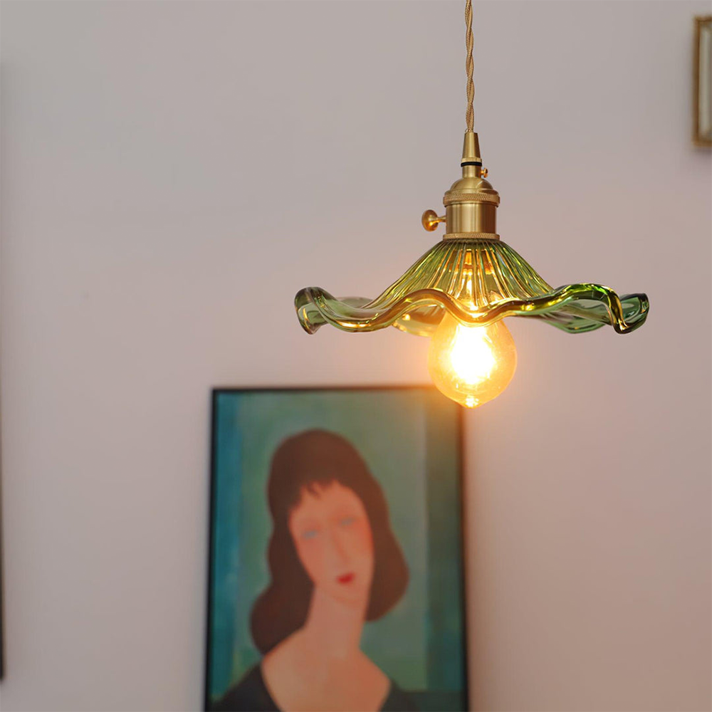 Hanglamp Glas Bloem LED Design Pendellamp Wit Woonkamer Slaapkamer Eetkamer Sfeerverlichting | Sansoti