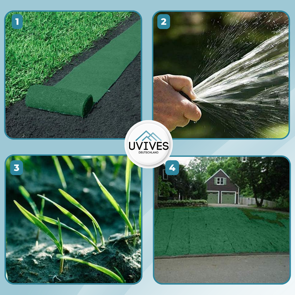 Biologisch Afbreekbare Graszaadmat 300x20cm voor Dichte Groene Tuin zonder Spitten Bemesten of Wieden | Sansoti
