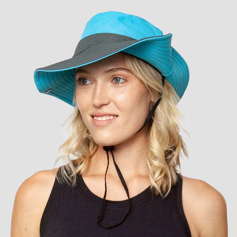 Foldable Sun Hat Polyester UV Protection Wide Brim Unisex 56-60cm | Sansoti