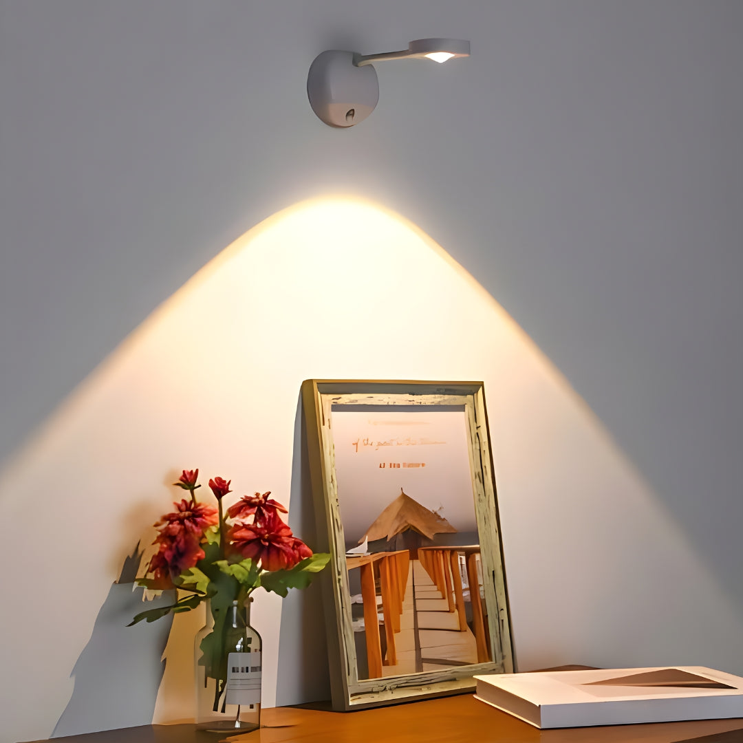 Wireless LED Spotlights with Motion Sensor 360° Adjustable Warm/Neutral/Cool White Rechargeable USB-C | Sansoti