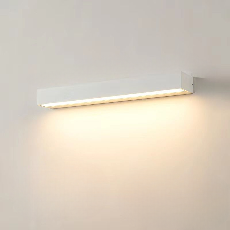 Liniowa lampa ścienna LED z metalu i akrylu, biała – nowoczesna listwa oświetleniowa 20 cm, 30 cm, 50 cm do łazienki, sypialni i salonu – oświetlenie lustra, wodoodporność IP44, światło neutralne, ciepłe i chłodne | Sansoti