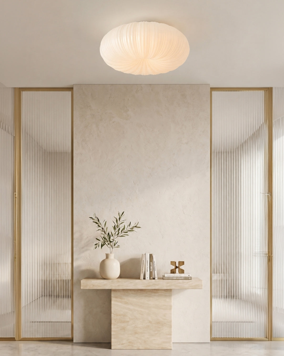 Ceiling Lamp Iris Scandinavian Dimmable Metal & Acrylic with Remote Control for Modern Living Spaces Bedroom Dining Room Ambient Lighting | Sansoti