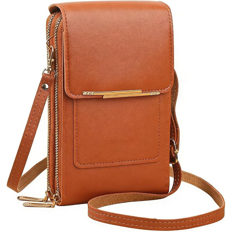 Crossbody-Handytasche mit RFID-Schutz | Wasserdichte Touchscreen-Geldbörse | Verstellbare Umhängetasche für Smartphones bis 6,7 Zoll | Sansoti