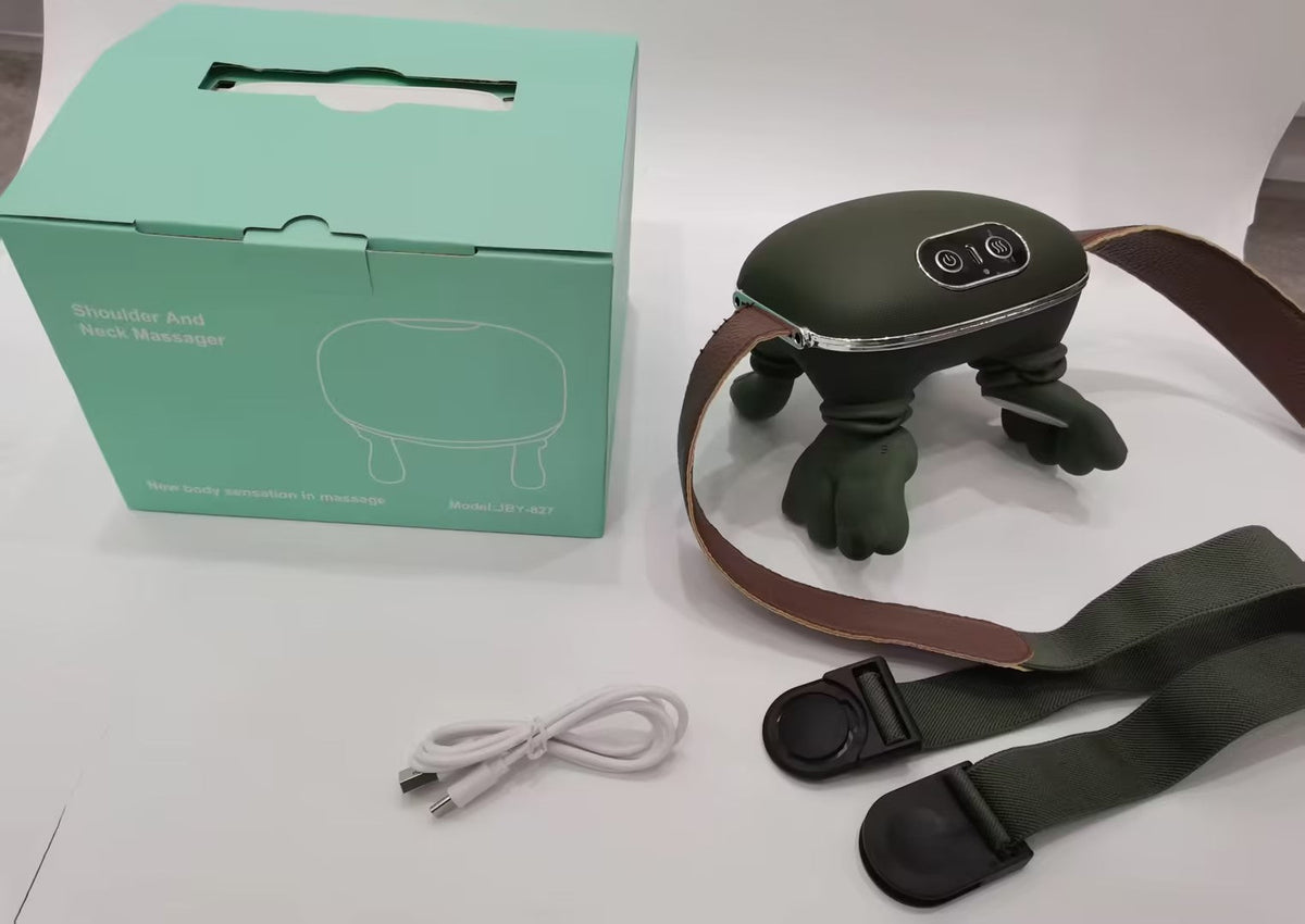 Neck Massager with Heat Function and 4D Kneading System | Wireless Rechargeable | Sansoti