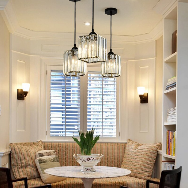 Hanglamp Glas Metaal Verstelbaar Cilindervorm Modern Design Woonkamer Eetkamer Slaapkamer Hangverlichting | Sansoti