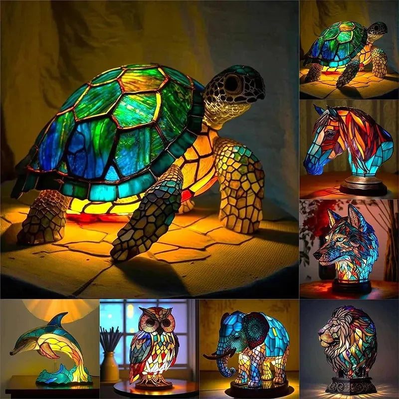 Handmade Decorative Animal Figurine Table Lamp with Warm Ambient Light for Modern Scandinavian Interiors | Sansoti