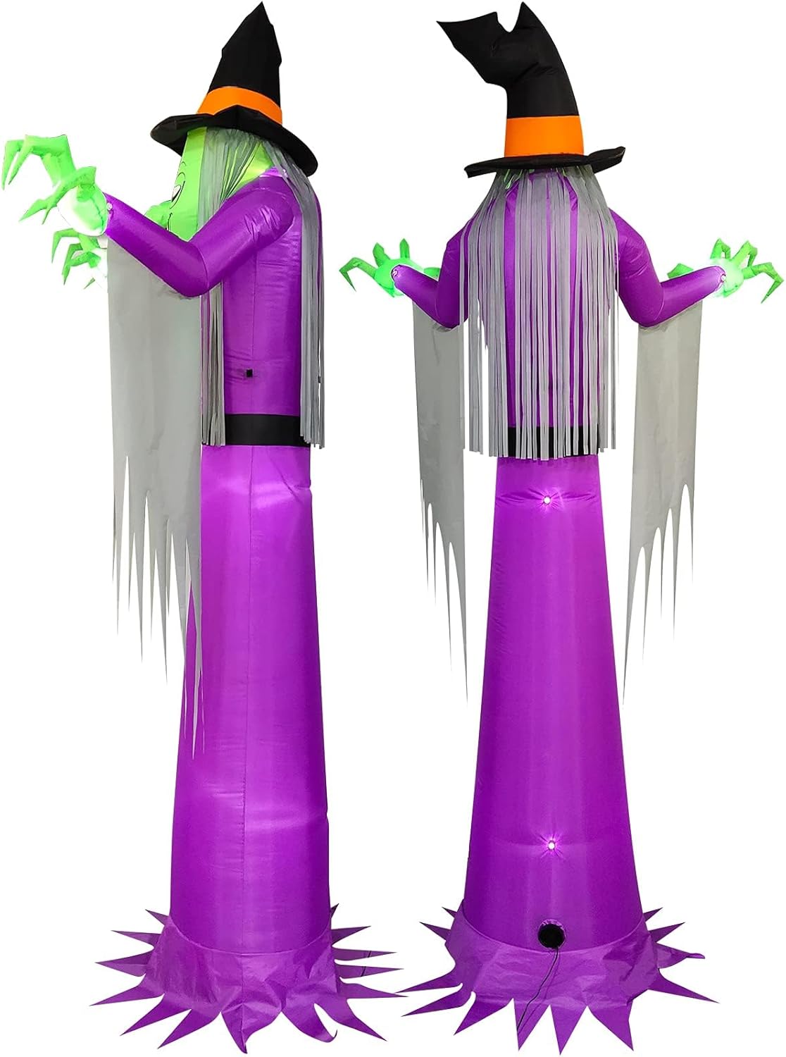 Inflatable Witch Decoration with LED Lighting, 267cm, Halloween Garden Decoration for Indoor and Outdoor Use | Sansoti