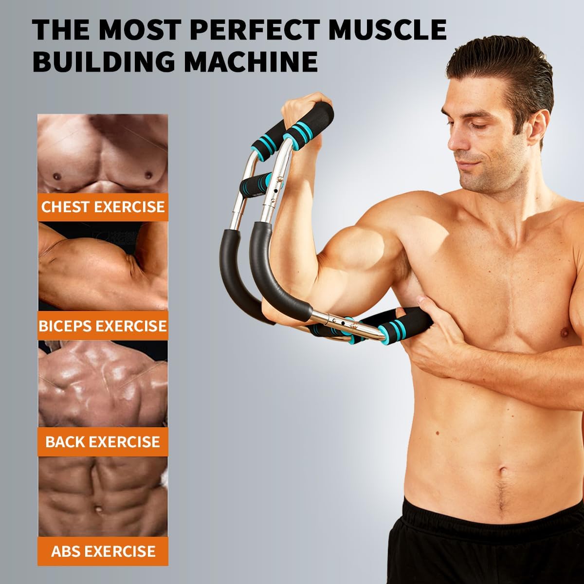 Resistance Trainer with Adjustable Resistance and Ergonomic Handles for Upper Body Training | Sansoti