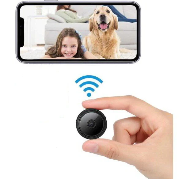 Wireless Mini Security Camera with Live Audio & Video | Magnetic Security Camera for Indoor & Outdoor Use | Sansoti