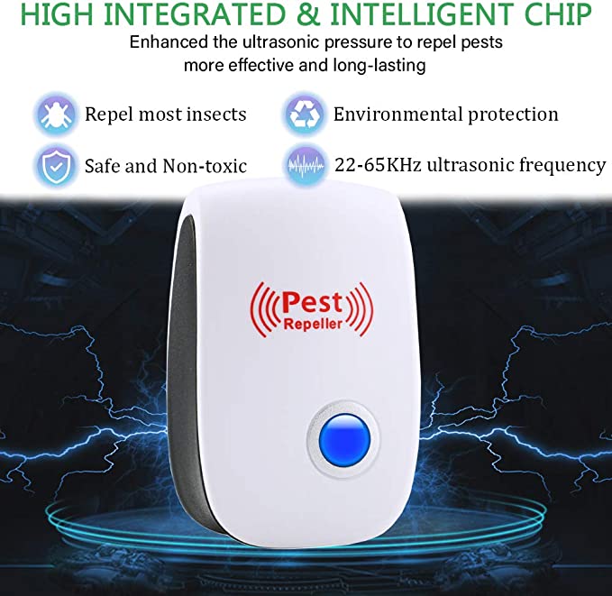 Ultrasonic Pest Repeller for Mice and Rats 100-800m² Quiet Pet- and Child-Safe Effective | Sansoti