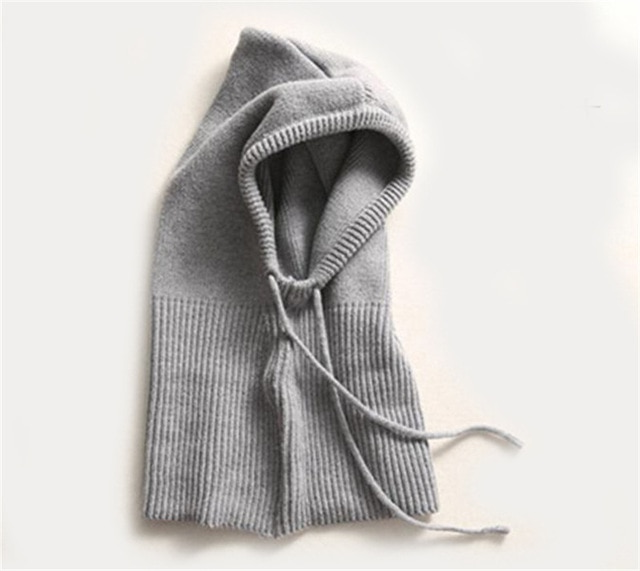 Knitted Beanie with Drawstring – Winter Hooded Beanie for Cold Days | Sansoti