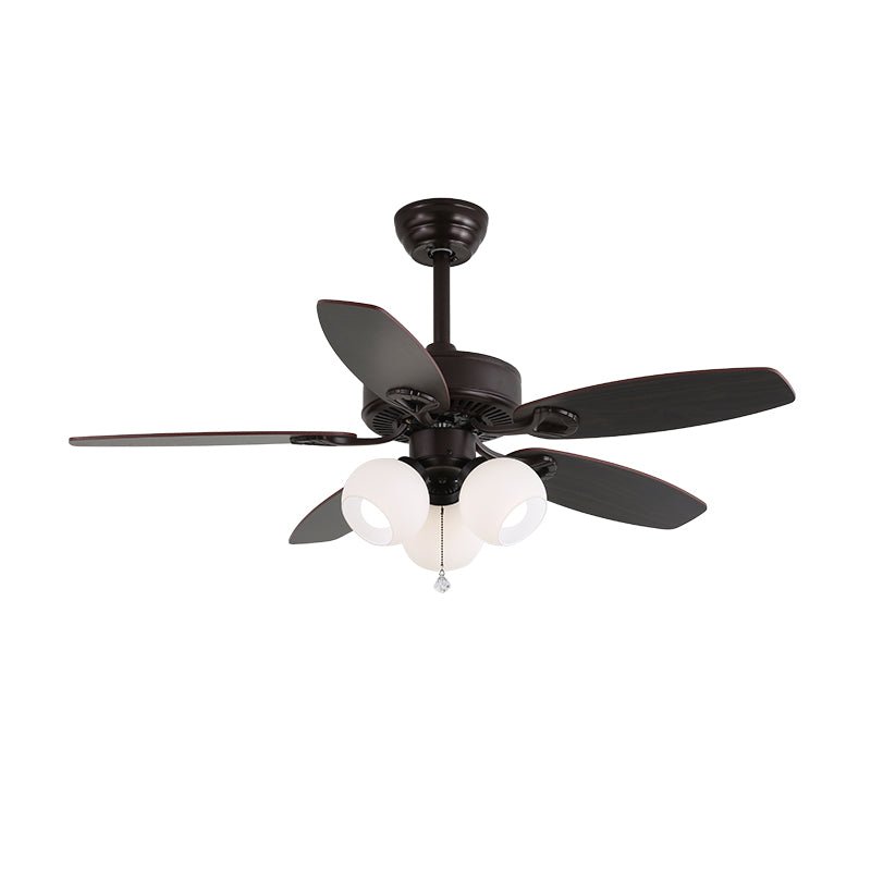 Deckenventilator mit Beleuchtung und Fernbedienung Klassisches Holz und Glas Ø107cm | Sansoti
