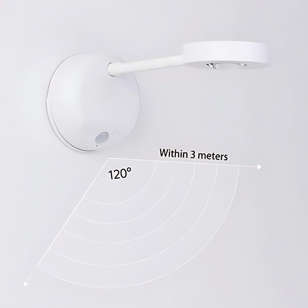Wireless LED Spotlights with Motion Sensor 360° Adjustable Warm/Neutral/Cool White Rechargeable USB-C | Sansoti