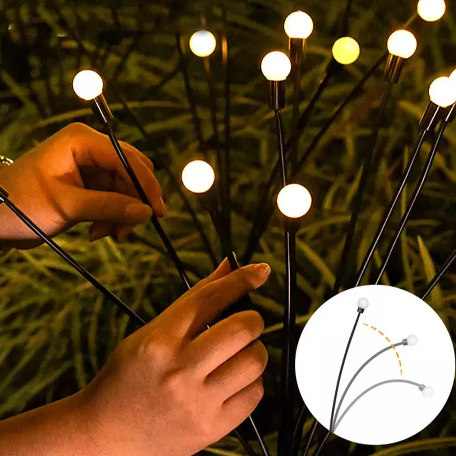 Glühwürmchen Gartenlampe Solarenergie 20 LED Warmweiß Außenlampe | Sansoti