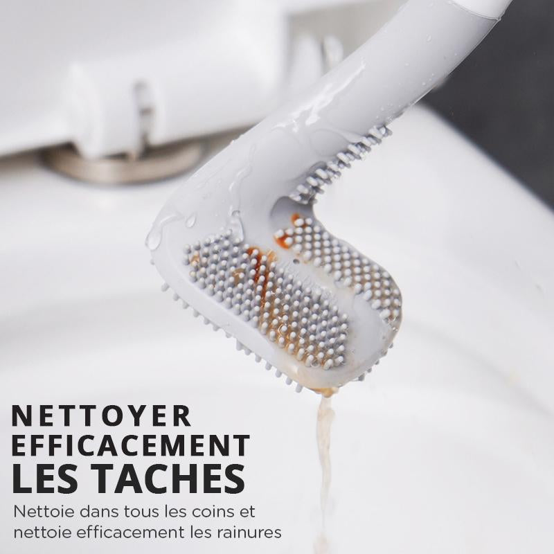 Wall-Mounted Toilet Brush with Long Handle and Triangular Brush Head for Thorough Cleaning of Every Corner | Sansoti