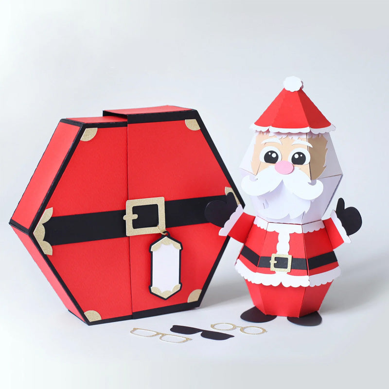 3D-Pop-up-Überraschungsbox mit Weihnachtsmannfigur für einen lustigen Weihnachtsgruß Interaktives Geschenk Weihnachtskarte Überraschung | Sansoti