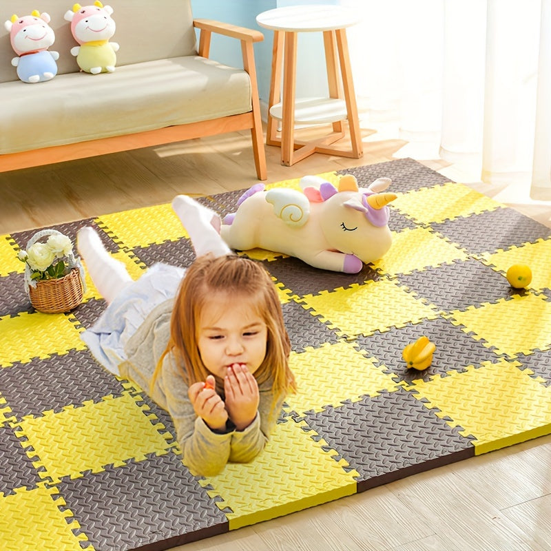 Kolorowe maty puzzle dla dzieci 30x30 cm – zestaw 10 pianek EVA | Sansoti