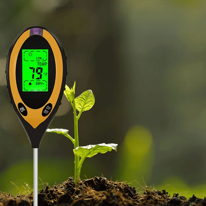 Digital 4-in-1 Soil Tester pH Value Moisture Temperature Light Soil Analysis for Garden Vegetable Garden Plant Growth Optimization | Sansoti