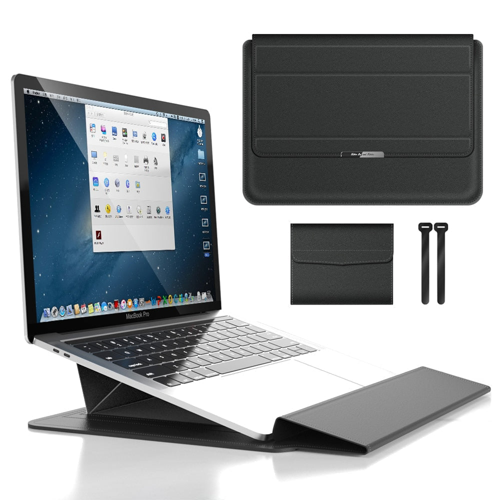 Sacoche Ordinateur Portable Avec Support Pliable 2 en 1 Housse de Protection 11-16 Pouces | Sansoti