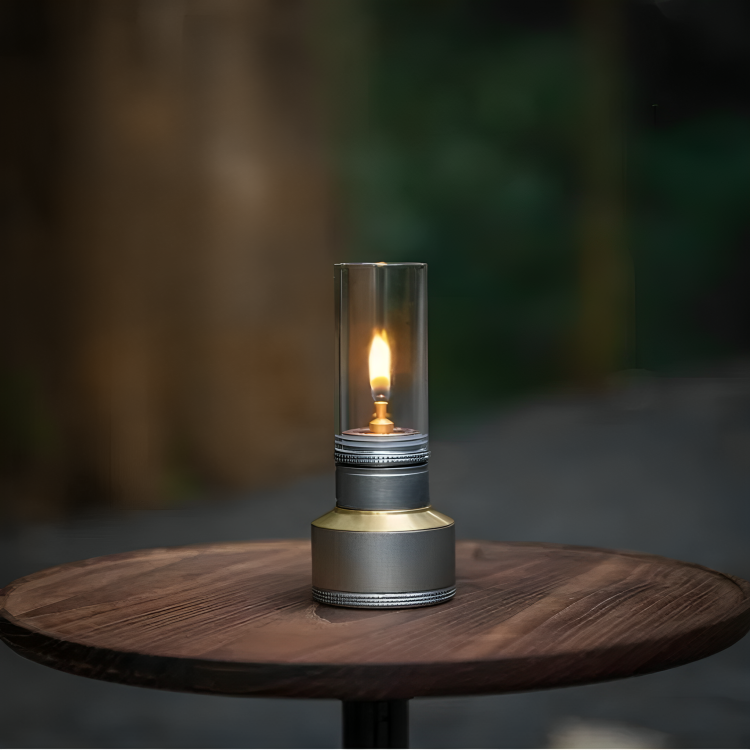 Vintage Butane Camping Lamp with Adjustable Flame – Compact Outdoor Light for Hikers and Adventurers | Sansoti
