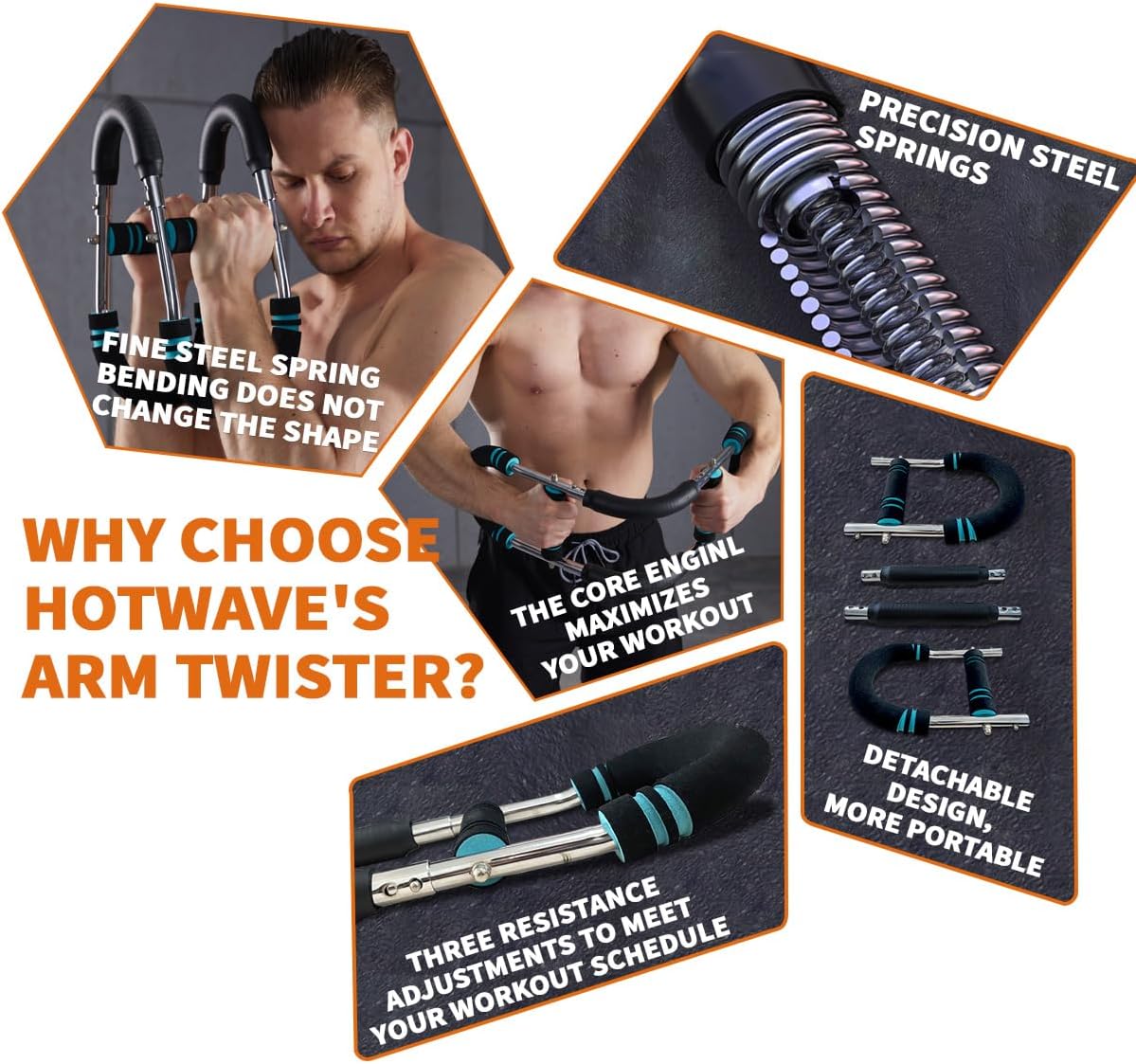 Resistance Trainer with Adjustable Resistance and Ergonomic Handles for Upper Body Training | Sansoti