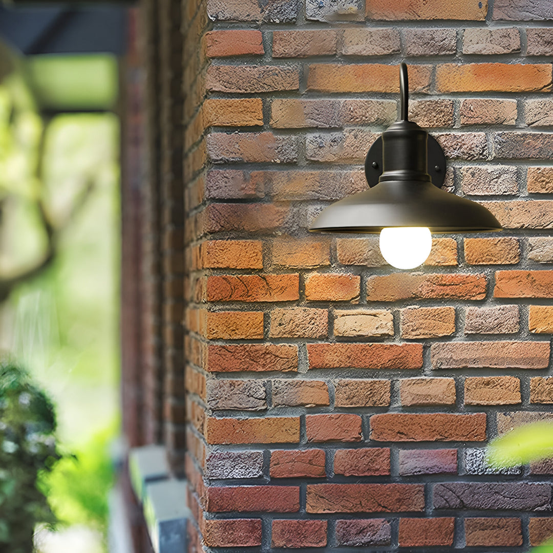 Buitenlamp Gooseneck Industrieel IP65 Waterdicht Brons LED Ø24 Ø29 Veranda | Sansoti