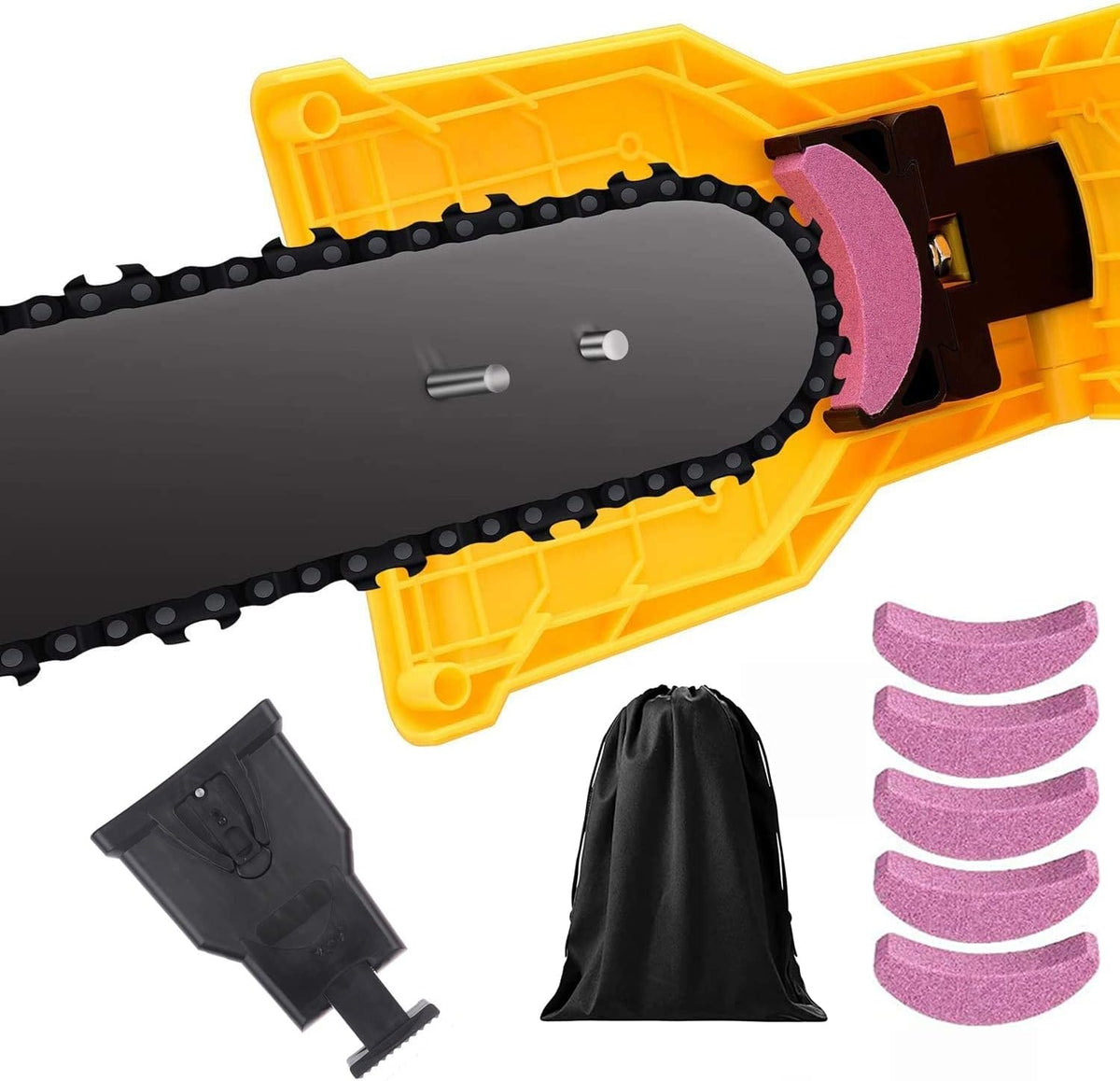 Portable Chainsaw Sharpener with Lock for 14-20 Inch Chains, Outdoor Tool | Sansoti