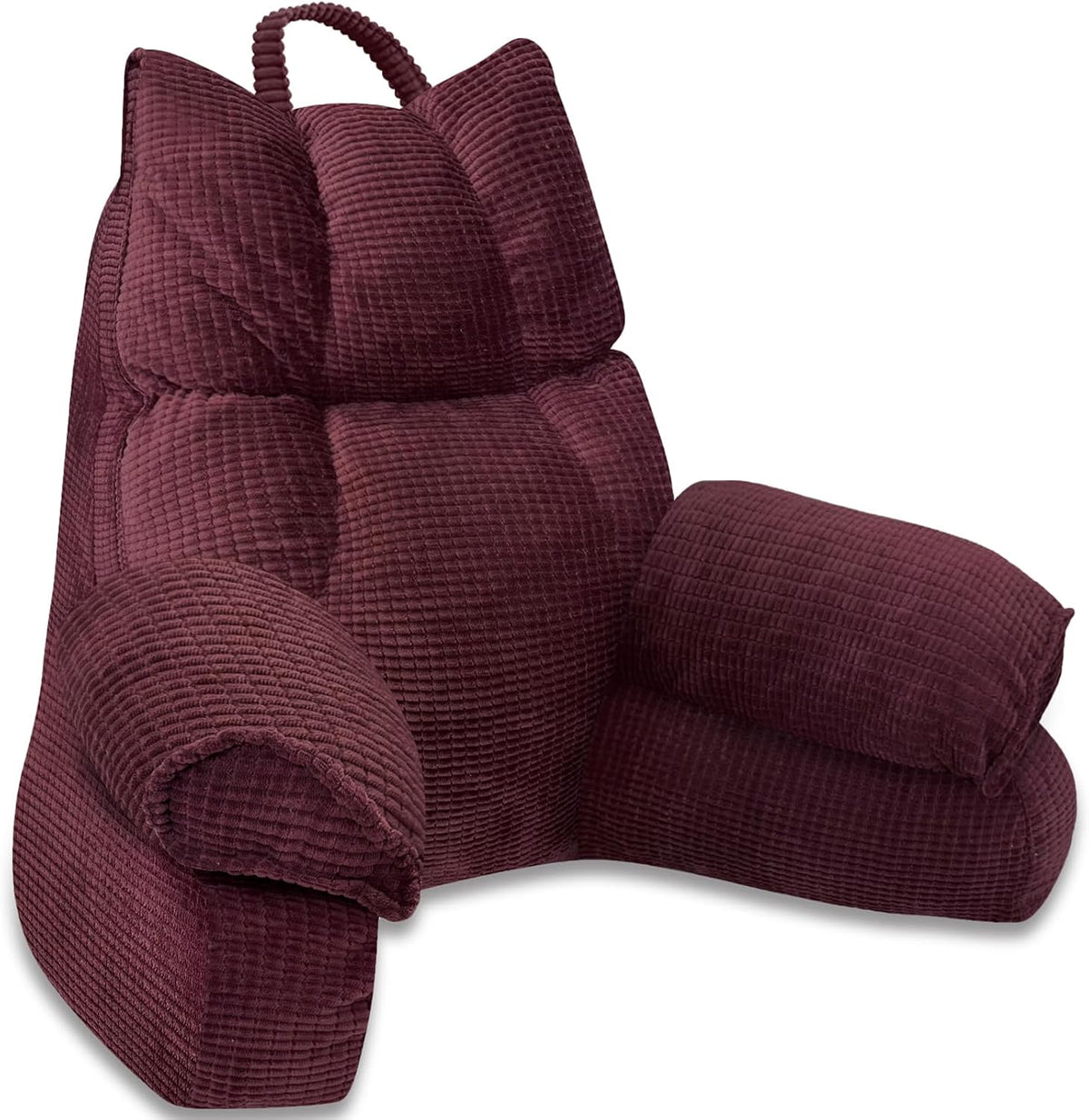 Back Support Pillow with Armrests Memory Foam Reading Pillow Bed Pillow Lounge Wedge for Reading Gaming Relaxing | Sansoti