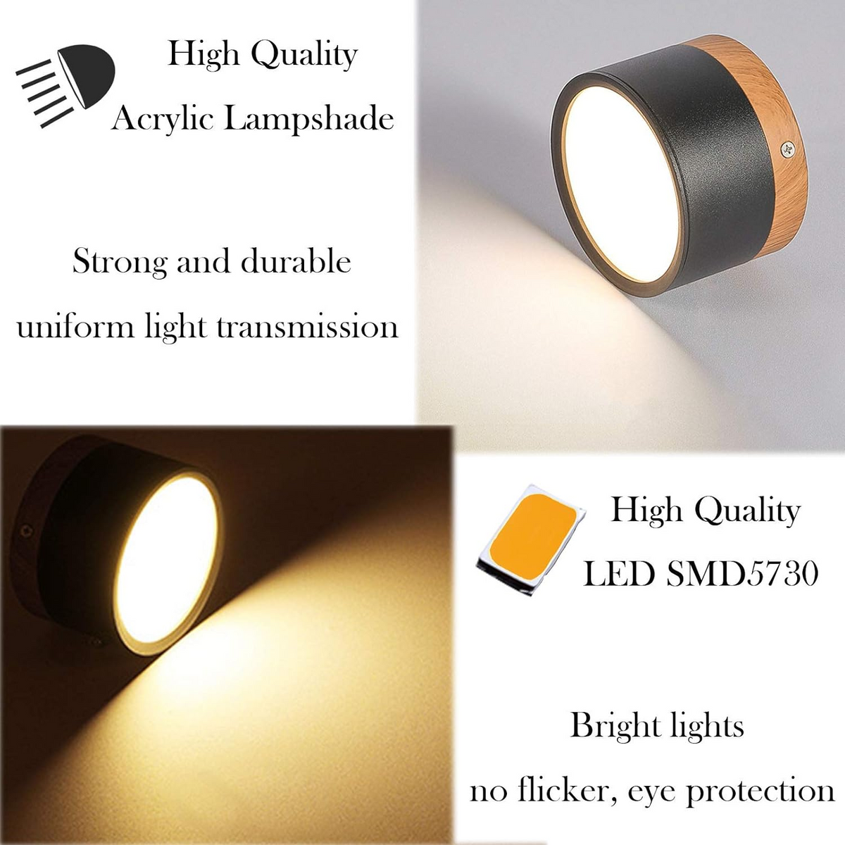 Plafonnier rond moderne en aluminium avec accents en bois et LED, éclairage scandinave pour entrée, salle à manger et salon | Sansoti