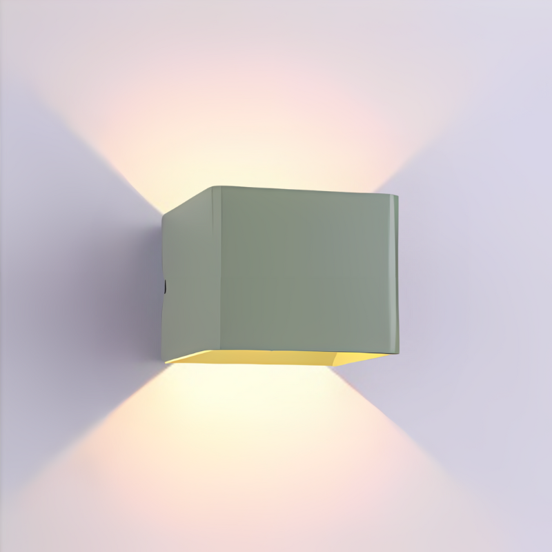 Square LED Wall Lamp Aluminum Warm White Light Energy-Efficient Modern Minimalist Design Interior | Sansoti