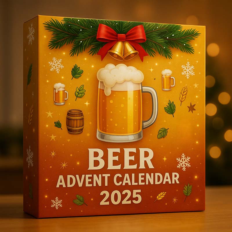 Advent calendar with 24 Mini Drinks Whisky Beer Tasting Christmas Gift Gift Set Holiday Surprises | Sansoti