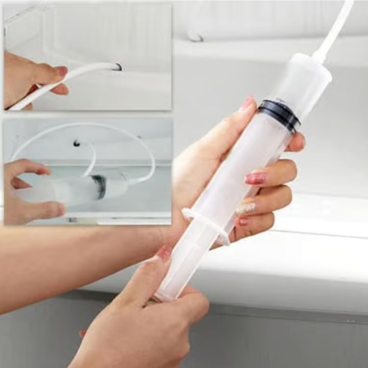 Refrigerator Drain Brush Set 15cm with Spray Function Flexible Cleaner for Drain Pipes Kitchen and Bathroom | Sansoti