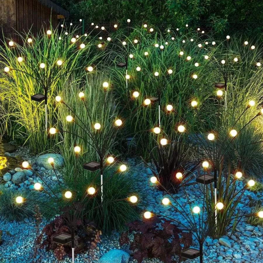 Glühwürmchen Gartenlampe Solarenergie 20 LED Warmweiß Außenlampe | Sansoti