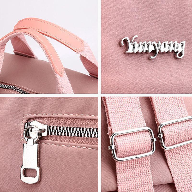 Waterproof Daily Backpack with USB Charging Port Black Gray Pink Green Blue Red Multifunctional for Work School Travel Laptop iPad Phone Storage | Sansoti
