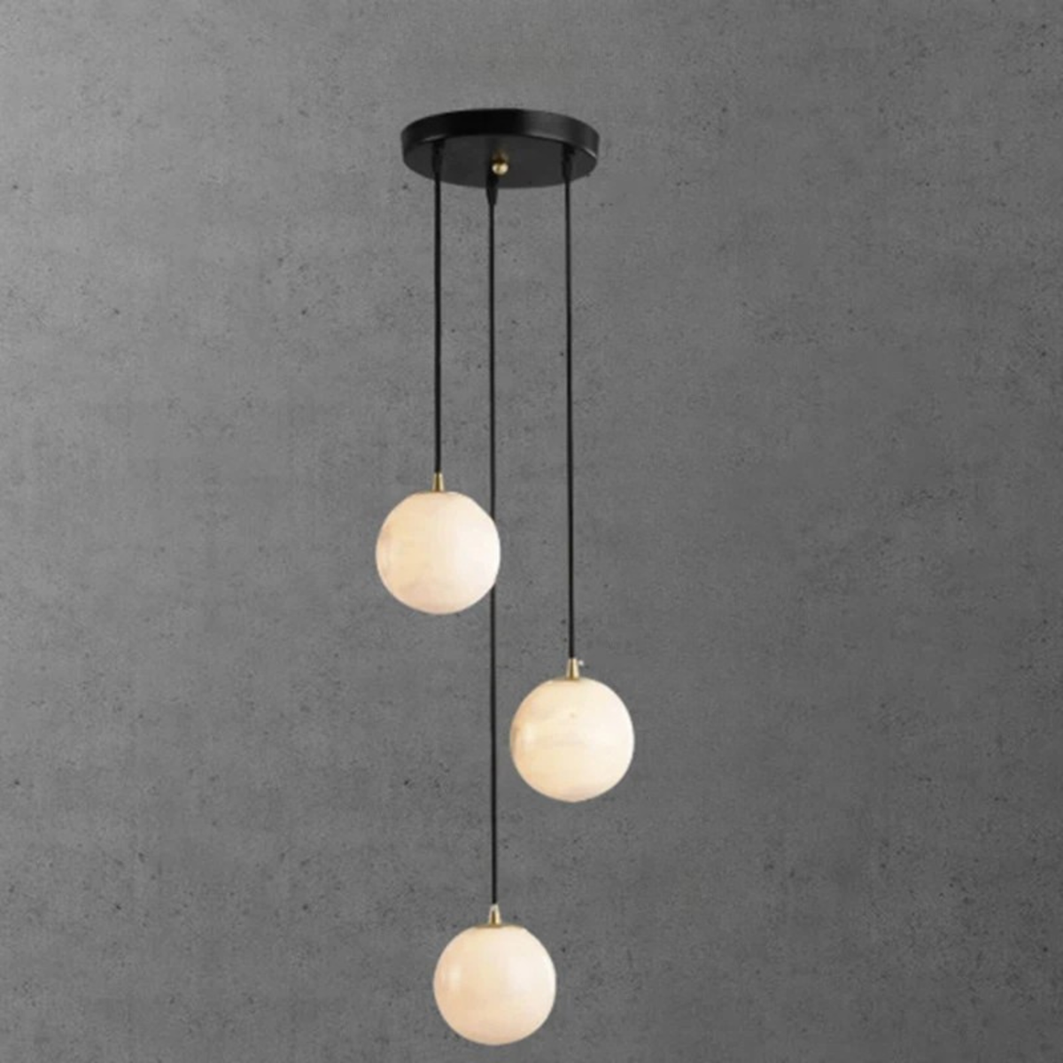 Staircase Chandelier Metal Multiple Glass Globes Adjustable 3 to 18 Lights Dimmable Modern | Sansoti