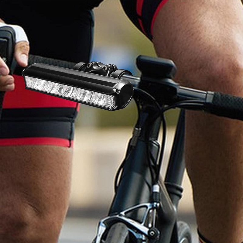 Éclairage vélo LED phare avant 900 lumens rechargeable noir étanche large champ lumineux sécurité vélo | Sansoti