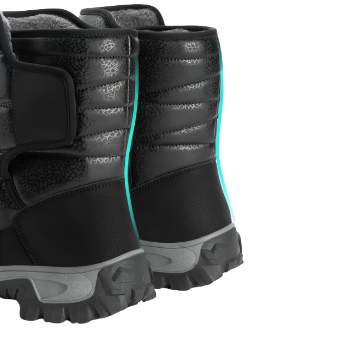 Dames Winterlaarzen Waterdicht Warm Gevoerd Klittenband Antislip Zool Enkelhoog Platform Comfortabel Wandelen | Sansoti