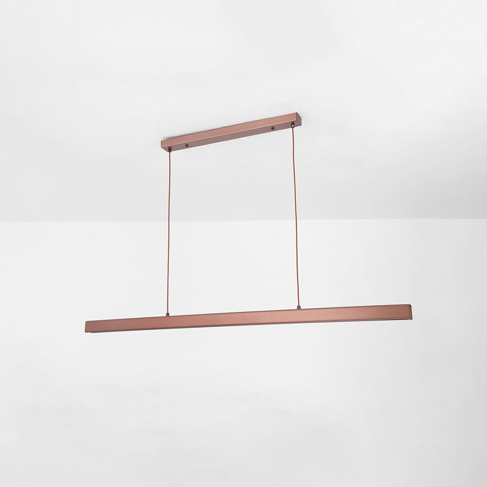 Linear LED Pendant Light Metal Black Brown Dimmable Modern Design Dining Table Kitchen Island Dining Area Lighting | Sansoti