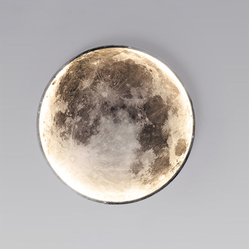 Applique murale lune peinture murale LED dimmable télécommande salon chambre | Sansoti