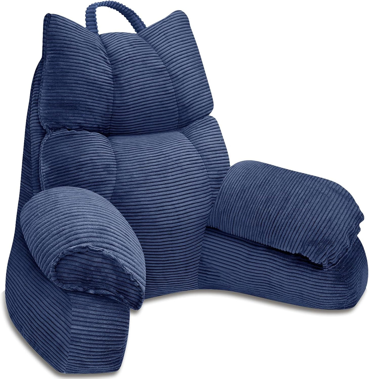 Back Support Pillow with Armrests Memory Foam Reading Pillow Bed Pillow Lounge Wedge for Reading Gaming Relaxing | Sansoti