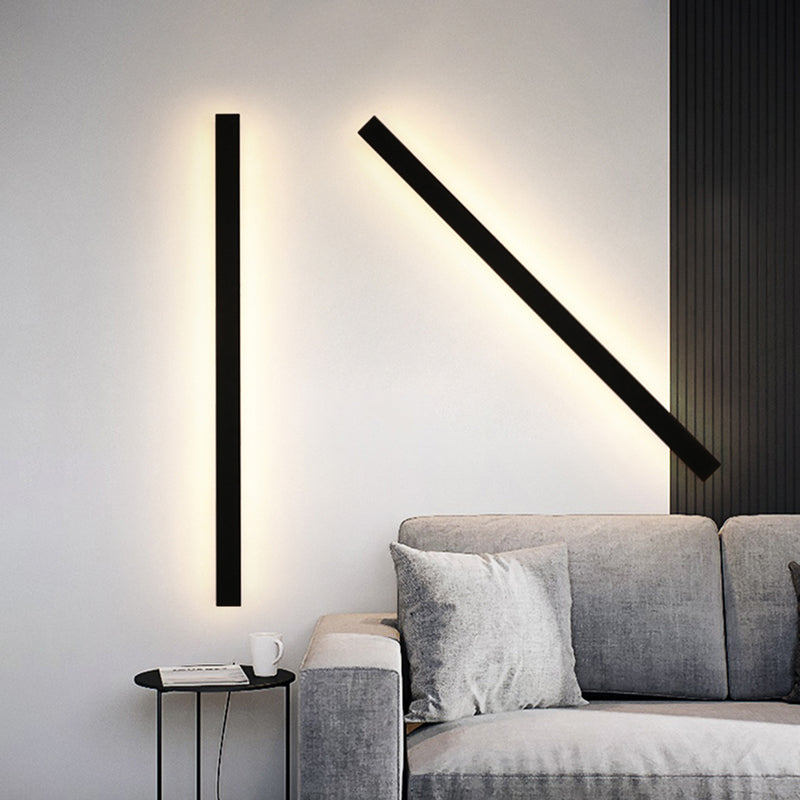 Aplique exterior LED negro de aluminio IP65 30-200cm moderno | Sansoti
