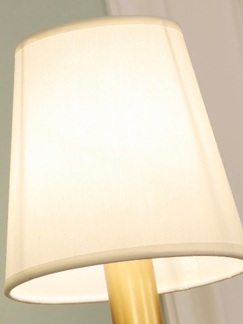 Keramische Wandleuchte mit Stoffschirm - 1 oder 2 Lichtquellen - E27 - verschiedene Farben & Stile | Sansoti