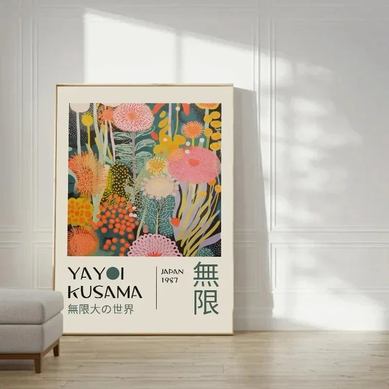 Canvas Wall Panel Japanese Wave 20x25 to 50x70 cm Art Print Scandinavian Modern Interior Living Room | Sansoti