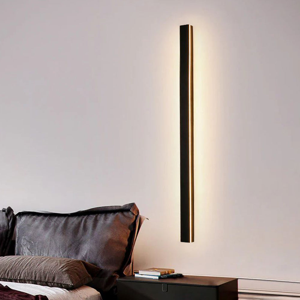 Aplique exterior LED negro de aluminio IP65 30-200cm moderno | Sansoti