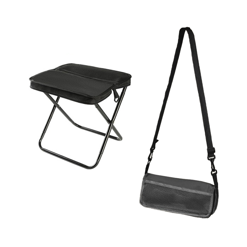 Tabouret de camping pliable avec dossier et sac de transport – Siège d’extérieur portable pour la pêche, la randonnée et les pique-niques | Sansoti