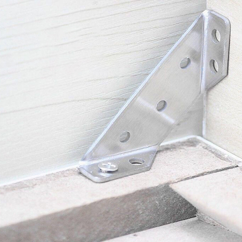Triangular Furniture Reinforcer Set Stability Aid for Cabinets Tables Chairs Shelves 10 Pieces Stainless Steel Corner Brackets | Sansoti