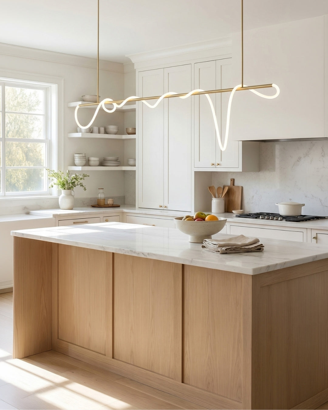 Suspension LED design avec structure en corde métallique noir satin 100 cm dimmable blanc chaud intérieur moderne salle à manger îlot de cuisine | Sansoti