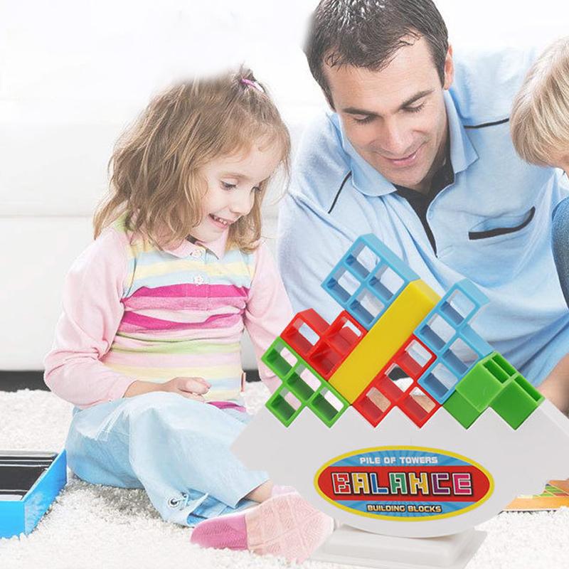 Jeu d’équilibre à empiler pour enfants avec blocs colorés, équilibre stimulant, développement de la motricité, éducatif | Sansoti