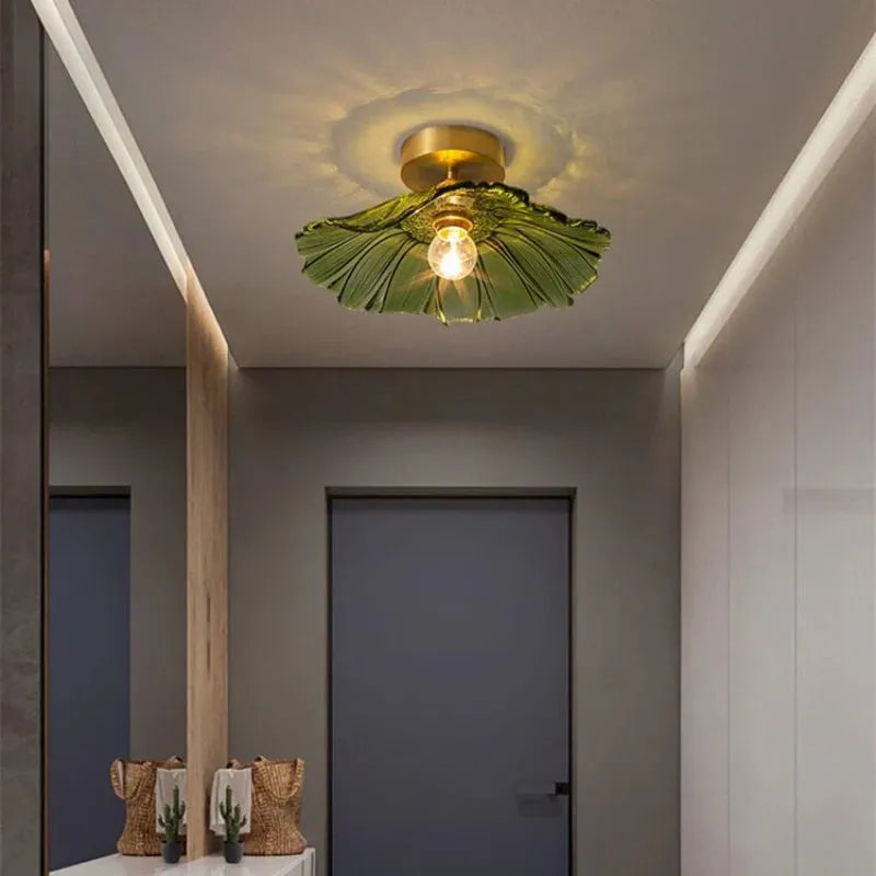 Glazen Bloemplafond- en Hanglamp met Messing Binnenlicht Retro Design Scandinavisch Eetkamer Slaapkamer | Sansoti