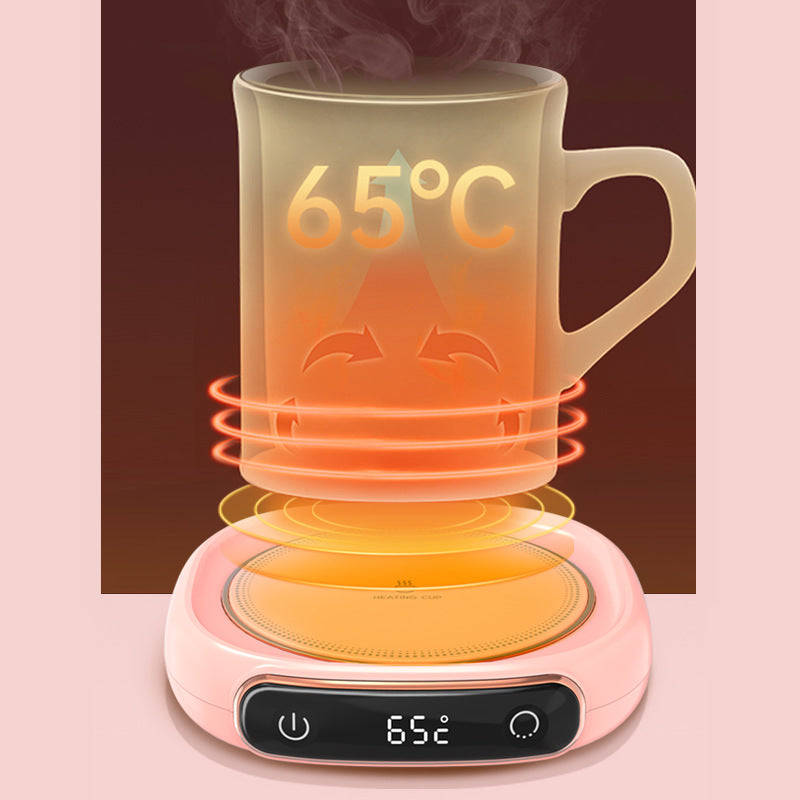 USB Cup Warmer Heating Plate Round Square Pink Green White Tea Coffee Warmer Desk Home Office Beverages | Sansoti